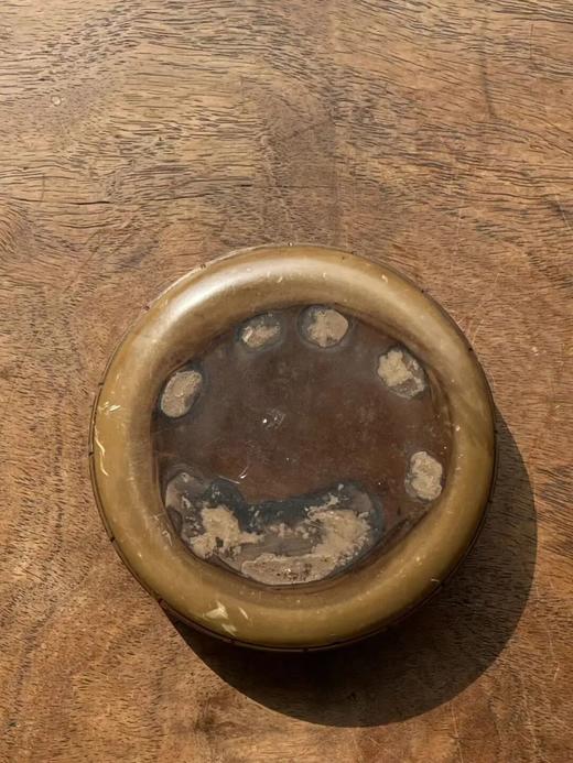 圆饼形镶寿山石青銅印泥盒，顺丰包邮 商品图2