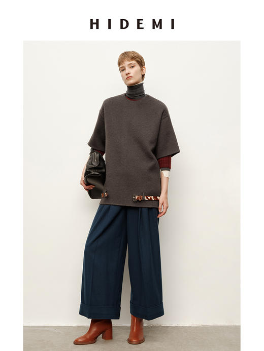 HIDEMI 进口动物纹牛毛牛皮金属扣皮带腰带 商品图2