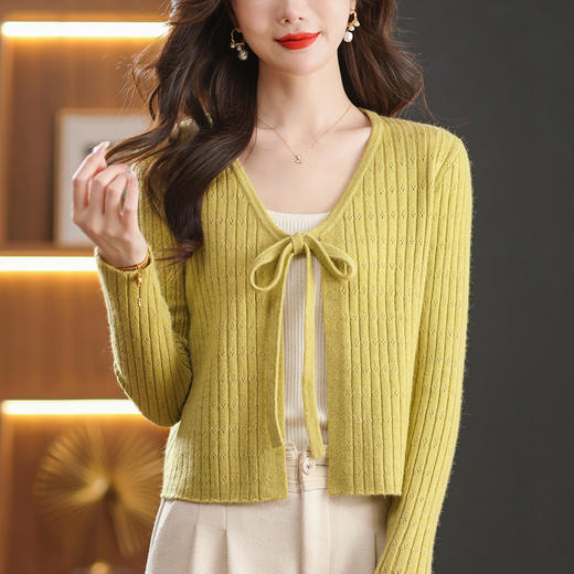 CC女士短款针织披肩春秋外搭配裙子上衣漂亮洋气小个子毛衣开衫外套 商品图1