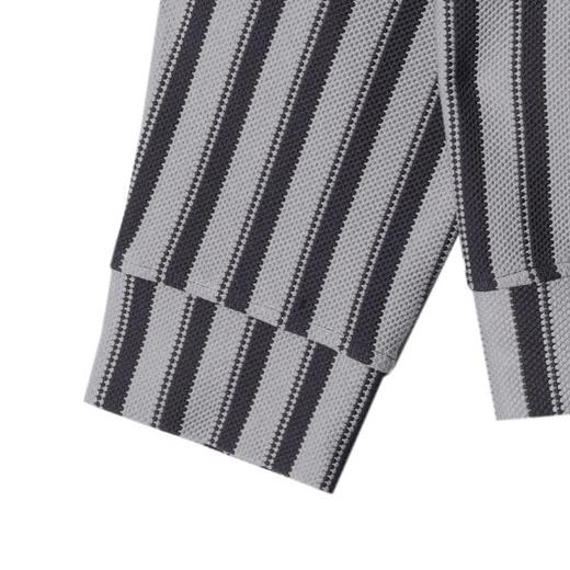 6902SDSA秋冬新款痞帅男装潮牌舒适竖纹翻领假两件衬衫老钱风百搭衬衣 商品图3