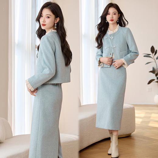 HR LSNY2473新中式风羽绒服套装 商品图0