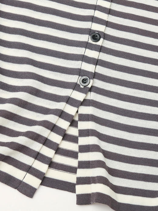 法式风情拉满！条纹一字肩长袖上衣，尽显慵懒优雅 商品图3