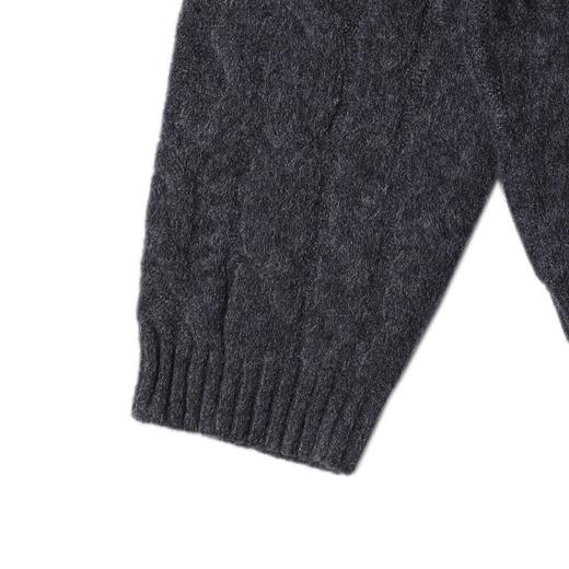 2375SDSA男士秋冬新款痞帅男装时尚纯色纽花圆领针织衫百搭休闲毛衣 商品图3