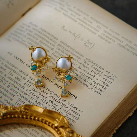 龢盒原创 月宫巡游·桂兔聆 银镶马贝耳环 商品图1