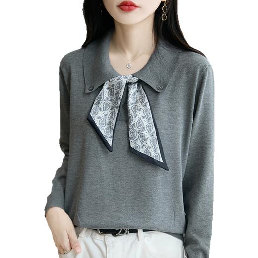 CC气质轻奢打底衫秋冬洋气减龄毛衣女2025新款翻领针织内搭上衣 商品图4