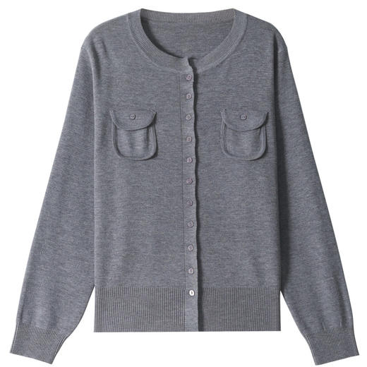 CC短款卡腰上衣女漂亮减龄针织开衫2025新款秋装高级感毛衣外套显瘦 商品图4