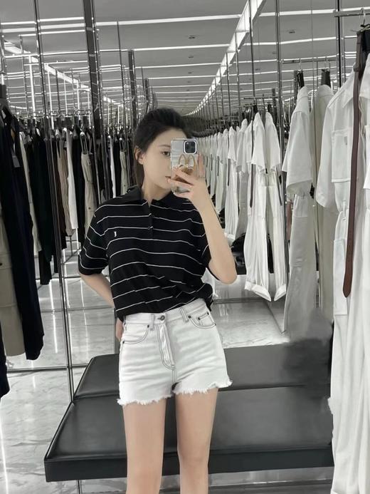 NZ403-换季清仓不退不换！ YSL圣罗兰 标识刺绣条纹POLO衫（NZ*VG） 商品图8