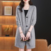 CC2025年秋装针织开衫外搭宽松v领纯色中长款披肩毛衣外套 商品缩略图1