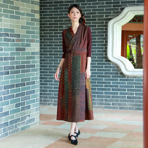 【高端系列线上专属新品—定制桑蚕丝面料】风禾如珩复古民族风连衣裙 | 现货加急发 商品图5