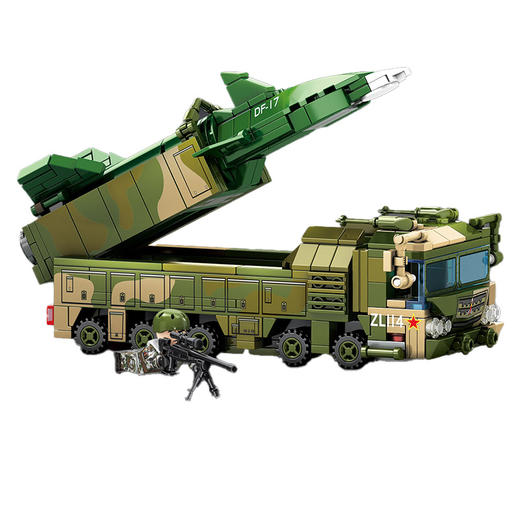【东风系列积木】新款森宝阅兵中兵系列东风17/21D导弹车/41洲际导弹拼装军事模型 颗粒军事积木玩具 商品图4