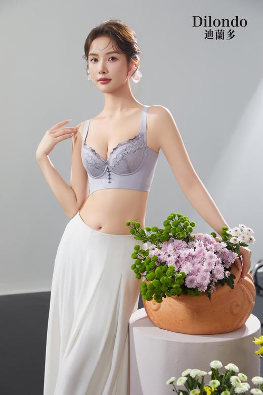 迪兰多调整型文胸云感棉中薄杯刺绣蕾丝2118463B 商品图4