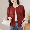 CC短款卡腰上衣女漂亮减龄针织开衫2025新款秋装高级感毛衣外套显瘦 商品缩略图2