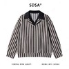 6902SDSA秋冬新款痞帅男装潮牌舒适竖纹翻领假两件衬衫老钱风百搭衬衣 商品缩略图1
