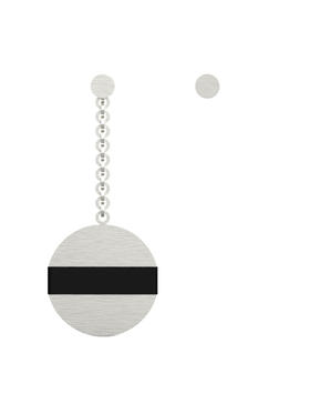 SSCE｜222SAQ1E202F Earrings坐标不对称耳环28x70mm 6x6mm【QUANTUM TAG】