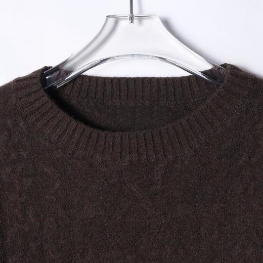 2375SDSA男士秋冬新款痞帅男装时尚纯色纽花圆领针织衫百搭休闲毛衣 商品图1