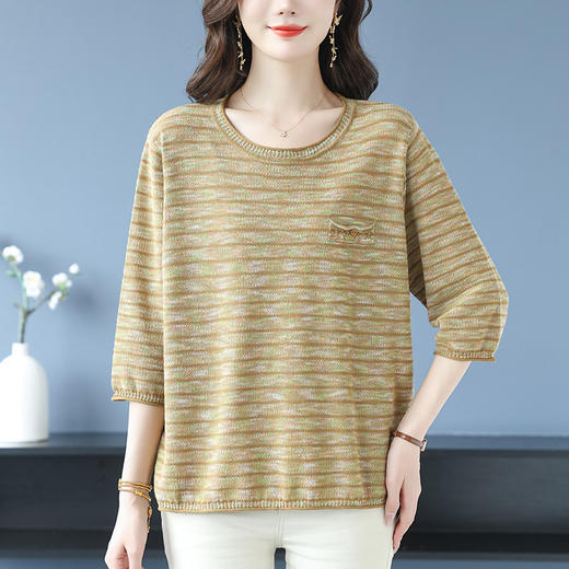 CC秋装薄款打底衫显瘦藏肉大码女装毛衣2025新款时髦上衣 商品图3