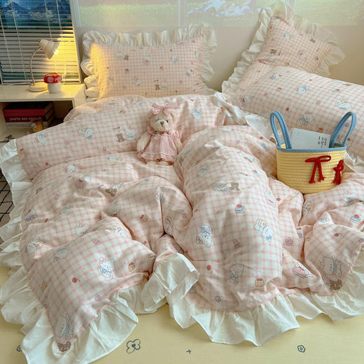 【法式浪漫🕊️，睡出奢级感✨】法式花边纯棉四件套，纯棉四件套，上床秒变奢感卧室💎！柔软亲肤+精致花边，打造你的专属法式优雅💐速抢❗ 商品图13