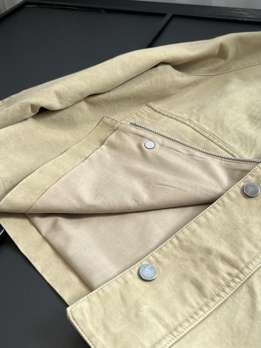 会员福利【官网1k+高端品质 非常重磅】拉夏贝尔/La Chapelle巴恩风上衣秋季复古风D字环翻盖口袋外套 商品图11