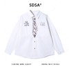 2537SDSA男士秋冬新款痞帅男装潮牌涂鸦领带数字翻领长袖衬衫百搭衬衣 商品缩略图1