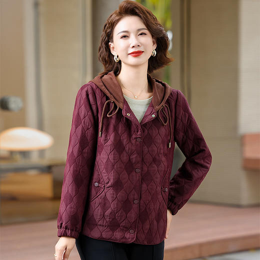 FW 8876外套洋气撞色连帽夹克风衣 商品图3