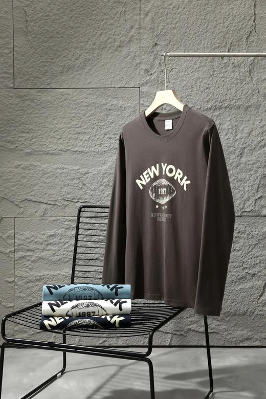 250g 水洗磨毛~ E | F-全新升级复古&1987 个性潮流印花 长袖T 商品图1