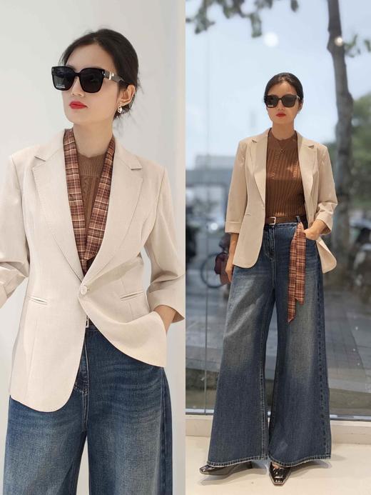 580851春.上新 经典精致小西服 黑/白/卡其三色 商品图1