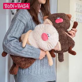 4楼Eubelle欧蓓 BUDIBASA巴迪宝思咖啡猫靠枕午睡枕抱枕玩偶毛绒玩具 活动价：149-155元