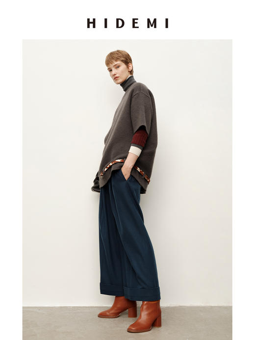 HIDEMI 进口动物纹牛毛牛皮金属扣皮带腰带 商品图3