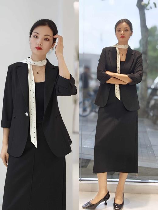 580851春.上新 经典精致小西服 黑/白/卡其三色 商品图2