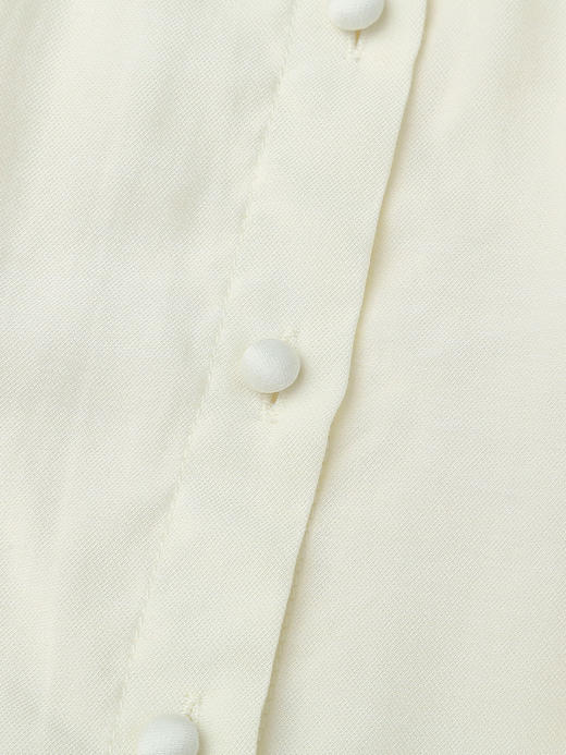 优雅通勤首选！ 白色立领褶皱衬衫，尽显知性气质 商品图3