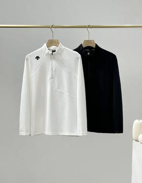 点此购买 迪桑特春秋季男士综训训练运动健身半拉链长袖针织衫 37 330303