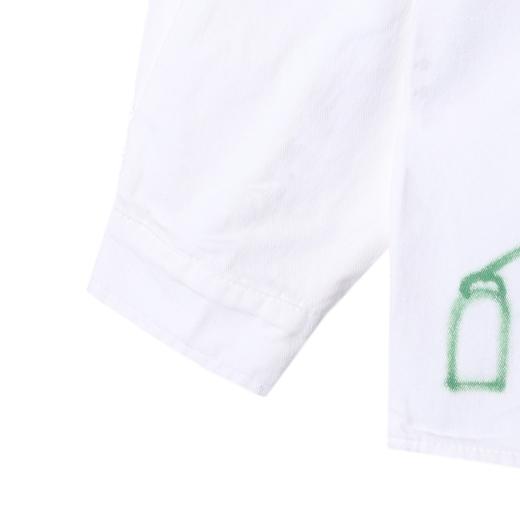 SDSA男士秋冬新款痞帅男装潮牌手绘涂鸦字母翻领长袖衬衫百搭衬衣 商品图4