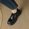 【预售5天】轻巧舒适真皮厚底圆头银色乐福鞋女粗跟松糕底拼色复古单鞋NDY&AM3008-5 商品缩略图4