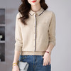 CC翻领长袖上衣秋装女款2025年新款polo针织衫洋气漂亮毛衣打底小衫 商品缩略图1