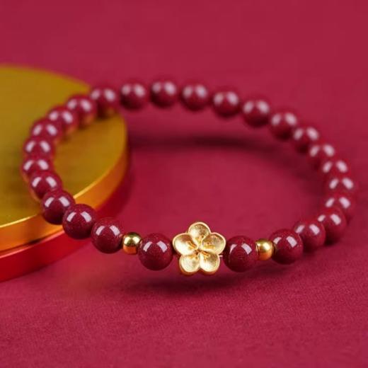 新热卖！【沙金钱球朱砂手串】高含量 紫金砂 帝王砂 手感细腻光滑 寓意美好 时尚百搭 商品图4