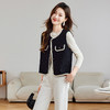CC早秋新款2025小香风无袖开衫针织衫V领气质外套马甲背心女款马夹 商品缩略图3