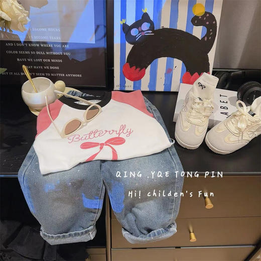 【39.9/任选2件】巴比童装儿童秋款长袖T恤童装 女童圆领休闲上衣 宝宝可爱卡通印花打底衫★ 商品图7