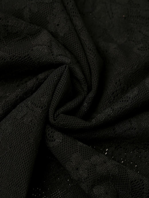 神秘黑调魅力！精致蕾丝长袖 T 恤，诠释性感与优雅 商品图4