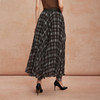 QG501斯尔丽2025秋季新款百搭压褶不规则显瘦遮肉A字设计感格子半身裙 商品缩略图10