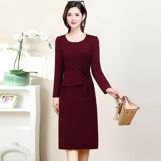 QYM 58513-Y连衣裙妈妈礼服包臀连衣裙气质 商品图1