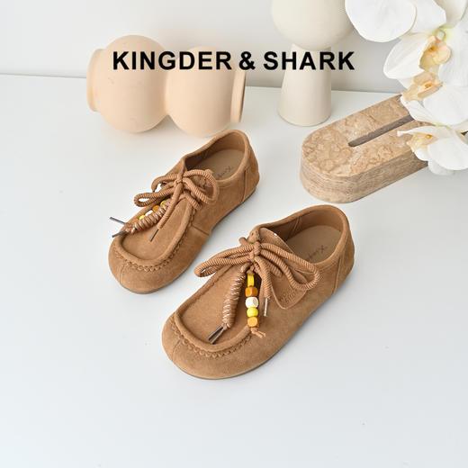 经典鲨2025年秋专柜新款牛皮革舒适美拉德爆火通勤勃肯鞋女KW392-537051 商品图0