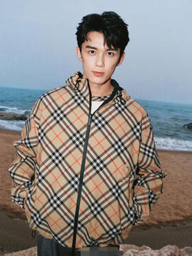 914-4 排他性独家圆正 BB 男士格纹/纯色 双面穿连帽夹克/外套 老朱176/146穿S码