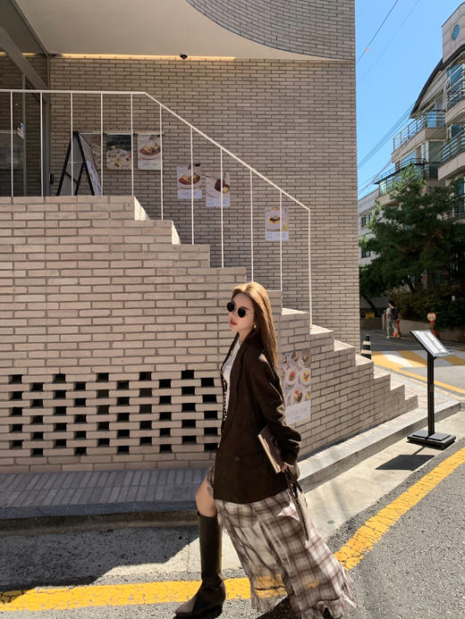 Read Nameless/独家开衩格子半裙游牧风 2025/9/15 商品图4