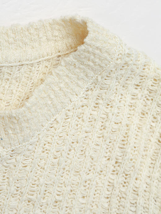 甜系满分！奶白色短款针织毛衣，解锁元气少女感 商品图2