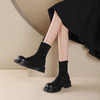 westory2024秋季新款英伦风厚底时尚百搭简约短筒复古靴女S24DS84011 商品缩略图1