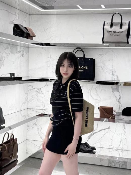 NZ403-换季清仓不退不换！ YSL圣罗兰 标识刺绣条纹POLO衫（NZ*VG） 商品图6