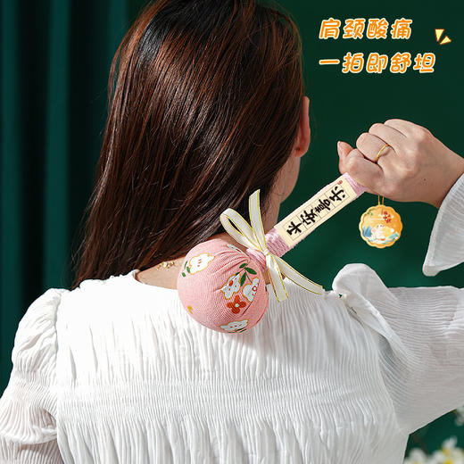 中秋节礼物送员工长辈手持艾草锤敲背锤按摩锤肩颈经络艾灸锤礼品 商品图3