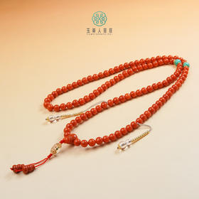 珠光宝气-南红108圆珠项链约7mm