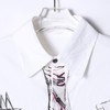 2537SDSA男士秋冬新款痞帅男装潮牌涂鸦领带数字翻领长袖衬衫百搭衬衣 商品缩略图2