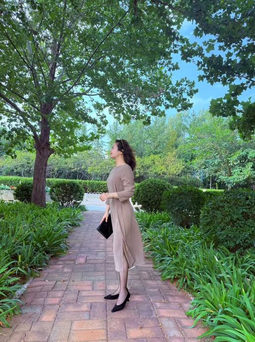 三醋酸前腰带连衣裙 商品图3